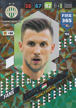 Tamas Priskin Ferencvarosi TC 2018 FIFA 365 Impact Signing #193